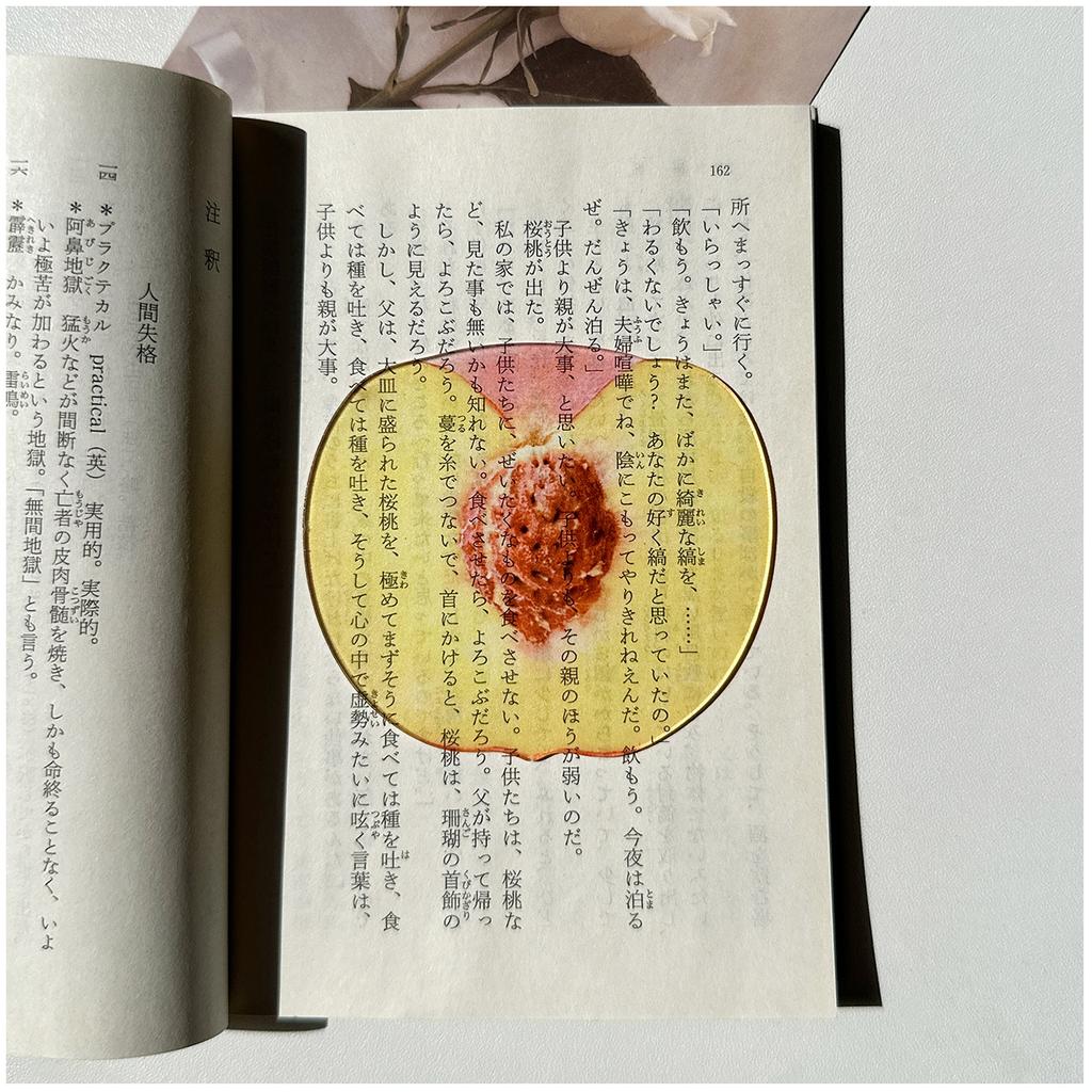 Creative Fruit Slice Bookmarks Simulation Funny Translucent Design For Fixed Book Cartoon Cute Acrylic Note Bookmarks Gifts