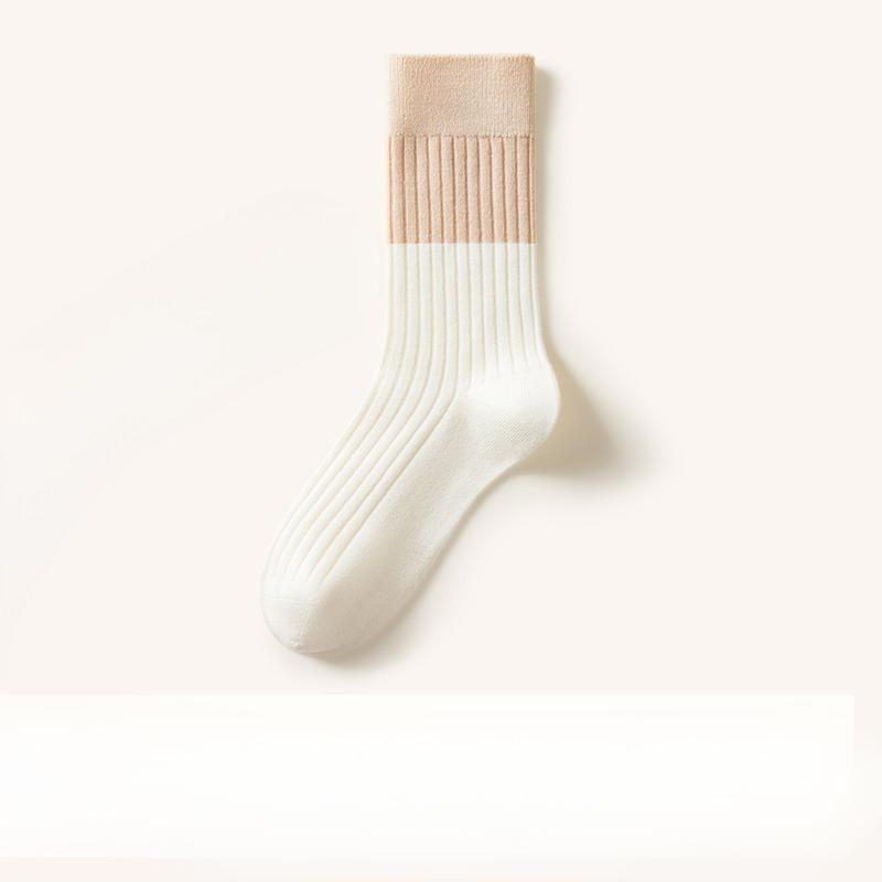 Wool Socks for Women's Autumn and Winter Warmth Mid-calf Socks, Antibacterial Wool Socks