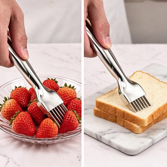Stainless Steel Green Onion Slicer Multi-Blade Herb Scallion Cutter Shredder with Long Handle Vegetable Chopper Garlic Shredding Tools Kitchen Gadget