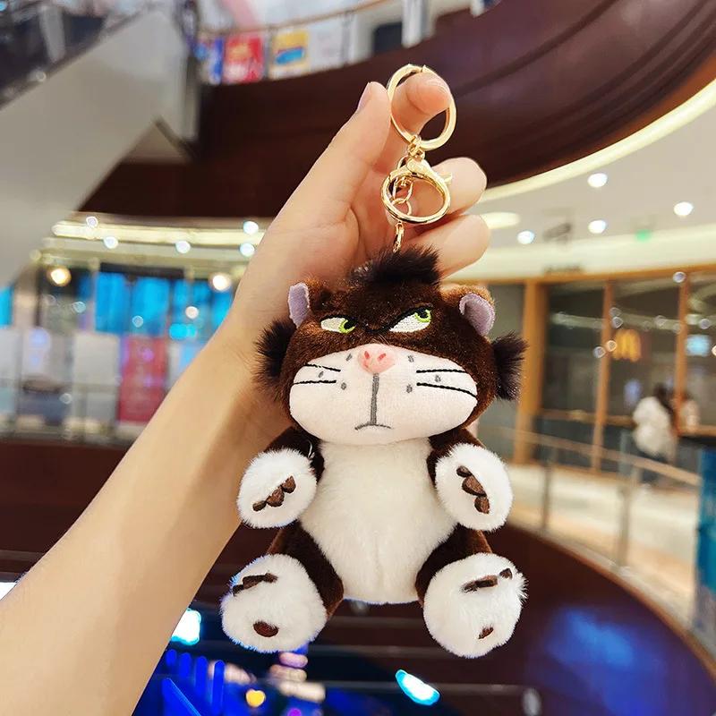 New Year giftCute Lucifer Cat  Keychain Anime Movie Stuffed Doll Soft Lucifer Cat Plushie Girl Key Chain Bag Pendant