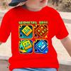 Geometry Dash Cartoon Print Kids Tshirt Childrens Clothing Summer Casual Crew Neck Short Sleeve Tee Girls Clothes Boys Tops