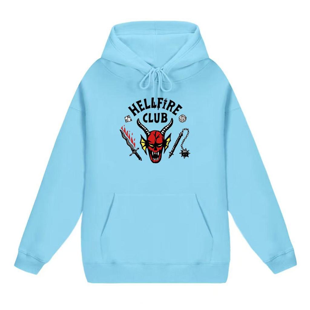 2025 Kids' Stranger Things Hellfire Club Fleece Hoodie for Autumn/Winter