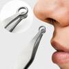 Stainless Steel Nose Hair Clip Round Head Ring Hand Press Beard Trimmer Eyebrow Clip Beauty Tool Nose Hair Scissors