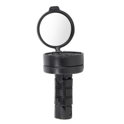 Riding Bar End Rear View Mirror Adjustable HD Glass Convex Lens Stable Structure Safe Cycling Rearview Mirror Ideal for Outdoor
