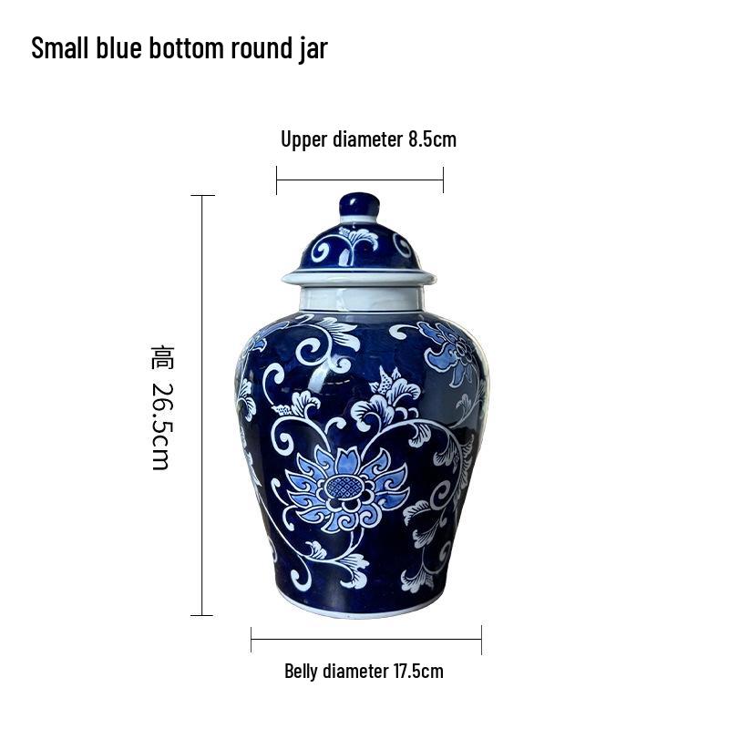 Elegant Blue and White Porcelain Vase: Creative Ceramic Ornament with High-End Appeal.