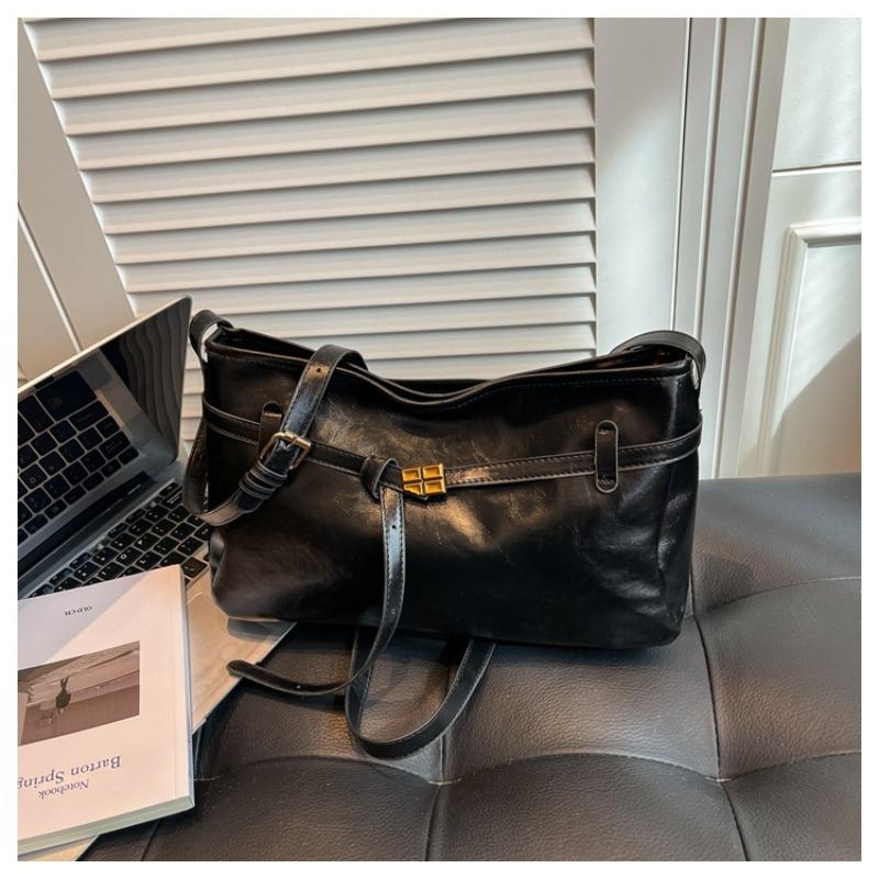 Large-capacity Commuter-style Leather Belt Fashion Single-shoulder Crossbody Tote Bag