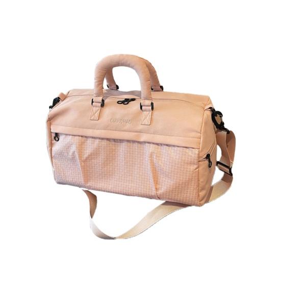 Women Gym Tote Duffle Bag with Wet Pocket And Shoe Compartment Nylon Weekender Bag Overnight Tote for Travel Fitness Dance розовый