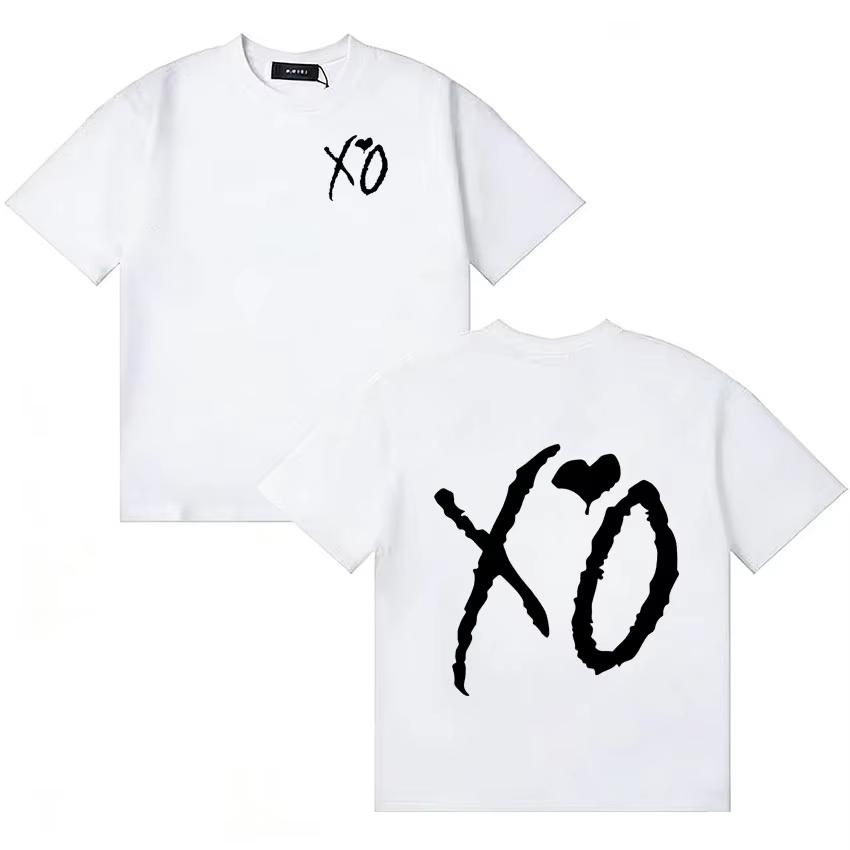 The Weeknd Classic Letters Print Oversized Y2K summer cotton T Shirts Short Sleeve T-shirt Casual