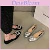 Spring Womens Flat Shoes With Glitter Embellishments For Office Commuting