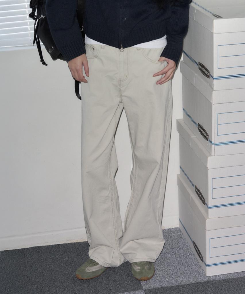 Ledeoli Washed Cotton Pants [Brown]