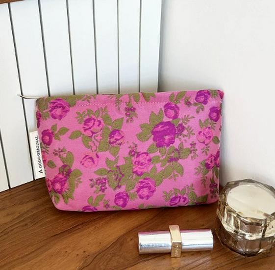 Trousse da viaggio portatile in tela per cosmetici e articoli da toeletta