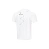Li Ning Table Tennis Series Printed Character Round Neck Pullover Short Sleeve T-Shirt Unisex Tops Standard-White ATST673-1