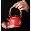 Shangqi Auspicious Crane Ceramic Kung Fu Tea Set (1 Pot, 2 Cups)