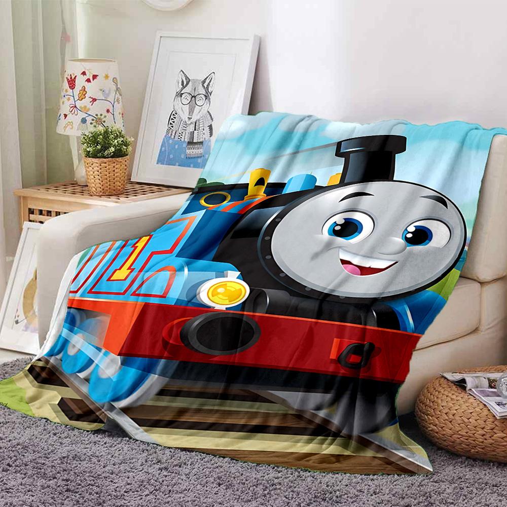 1pc Thomas Friends Engines Adventure Flannel Blanket for Super Soft Cute Comfort Blanket for Travel Bedding Couch Sofa Blanket Y73017