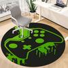 1pcGamer Controller Office Round Area Rug, Indoor Mat Suitable For Office, Under Office Chairs Bedroom Living Room Home Decor, Room Deco