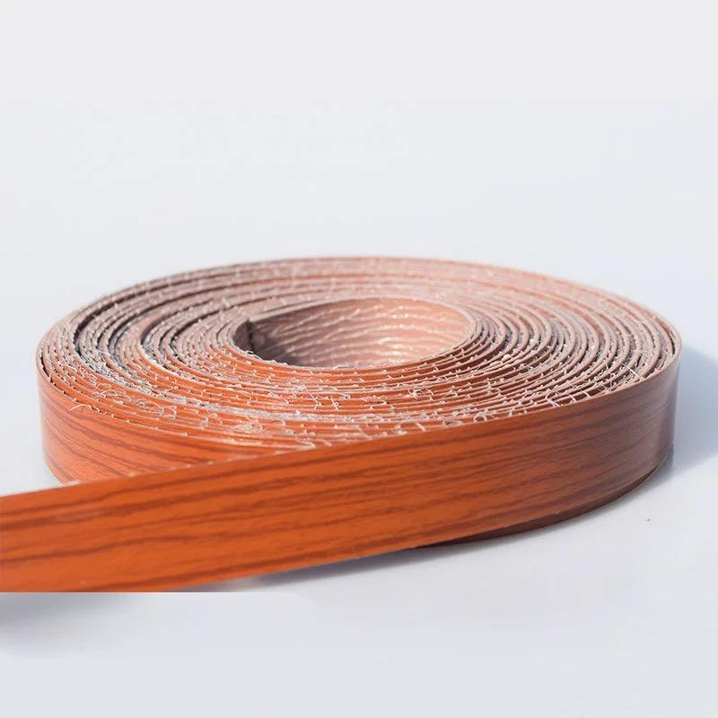 Banda per bordi decorativa autoadesiva in PVC effetto legno per mobili, armadi, tavoli da ufficio, bordi per superfici in legno, 10M