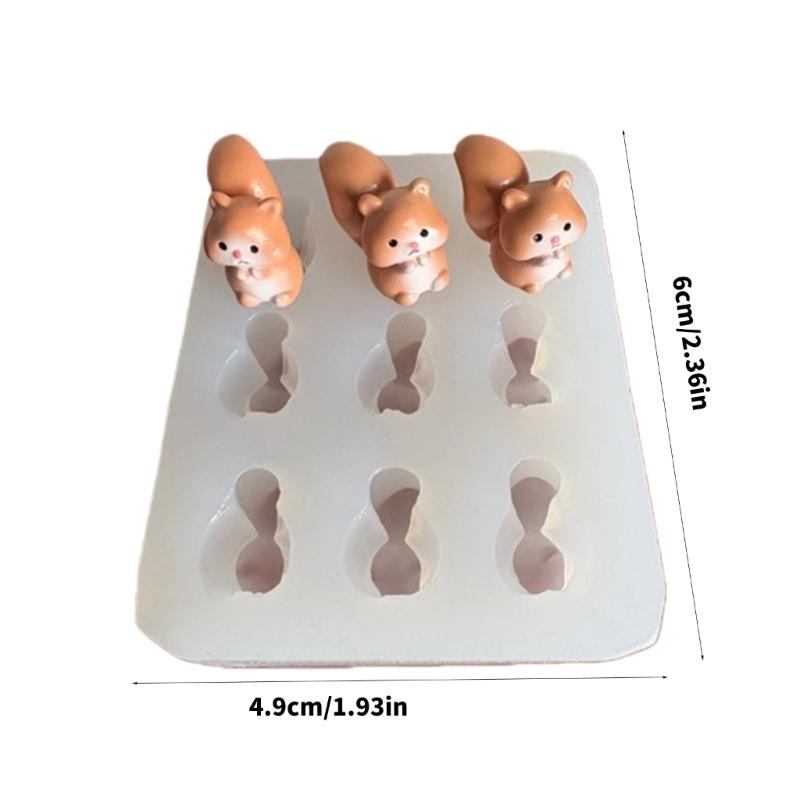 Food Grade Silicone Miniature Squirrel Mould For Baking Craft Chocolate Soap Making Heat Resistant