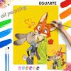 Zootopia Judy Nick Oil Paint Art Painting Kit Home Wall Decor Handmade Gift DIY Canvas Painting Room Art Modern Wall Art Hobby