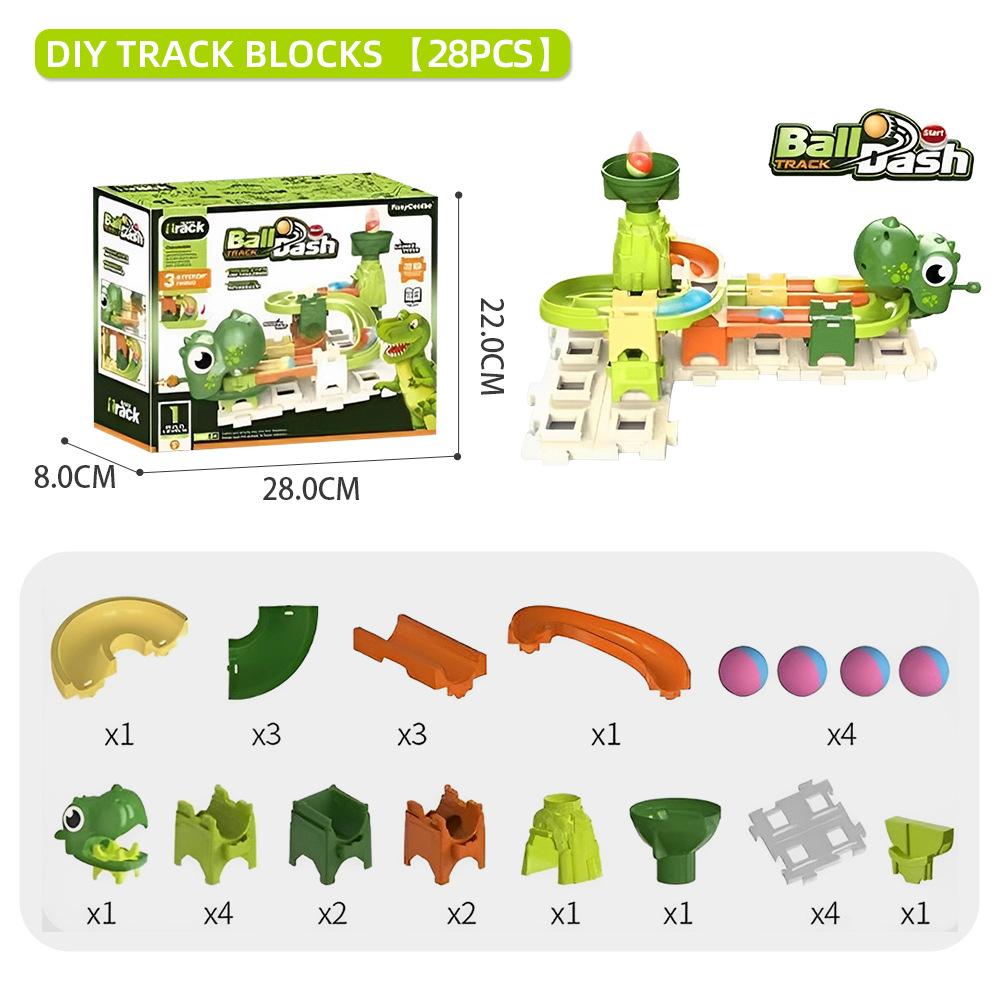 

Diy Dinosaur Launch Track Ball Assembly Toy Boy Puzzle Toy Gift 3-6 Years Old