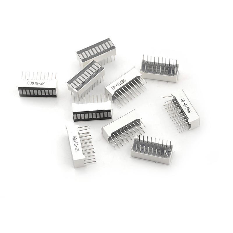 10Pcs 10 Segment Digital Red Led Bar Graph Display Ultra Bright