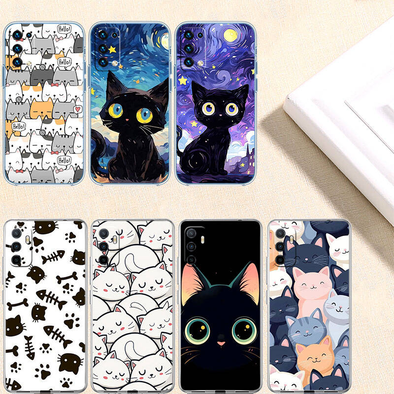 MH30 Cat Kitten Meow Phone Case for Motorola Edge 20 30 S30 40 50 Fusion Lite Plus Pro Neo Ultra One Power Action Macro Hyper Vision Zoom