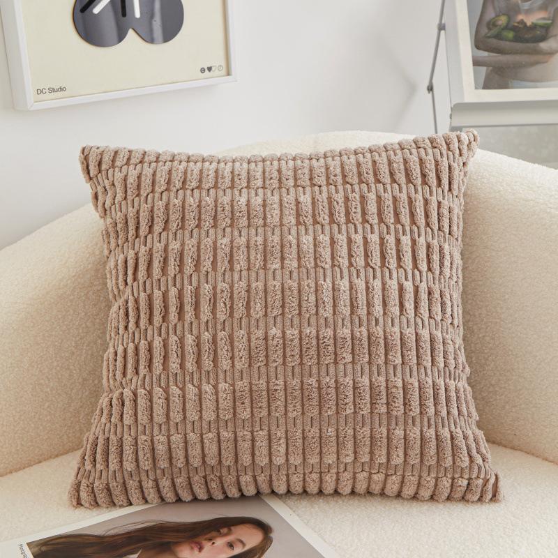 Polyester Short Plush Core Sofa Pillow Light Luxury High-end Cushion Bedside Pillow