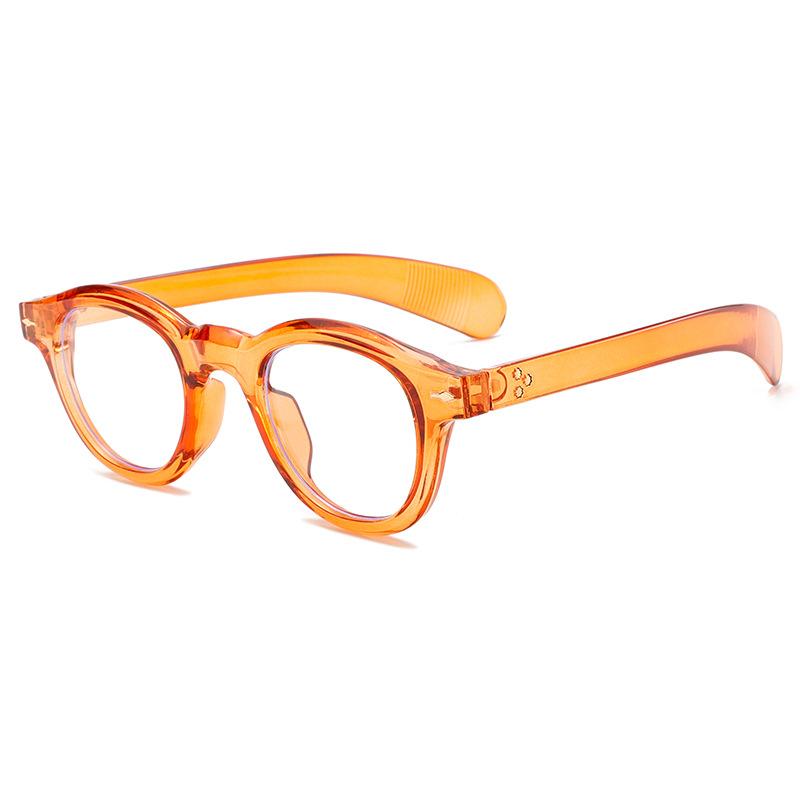 European and American new fashion oval plain flat glasses retro personalized unisex anti-blue glasses