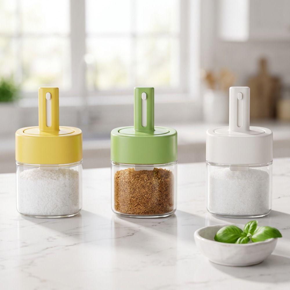 Leak-proof Glass Seasoning Bottle Moisture-Proof Salt Container Food-grade Spice Jar Kitchen