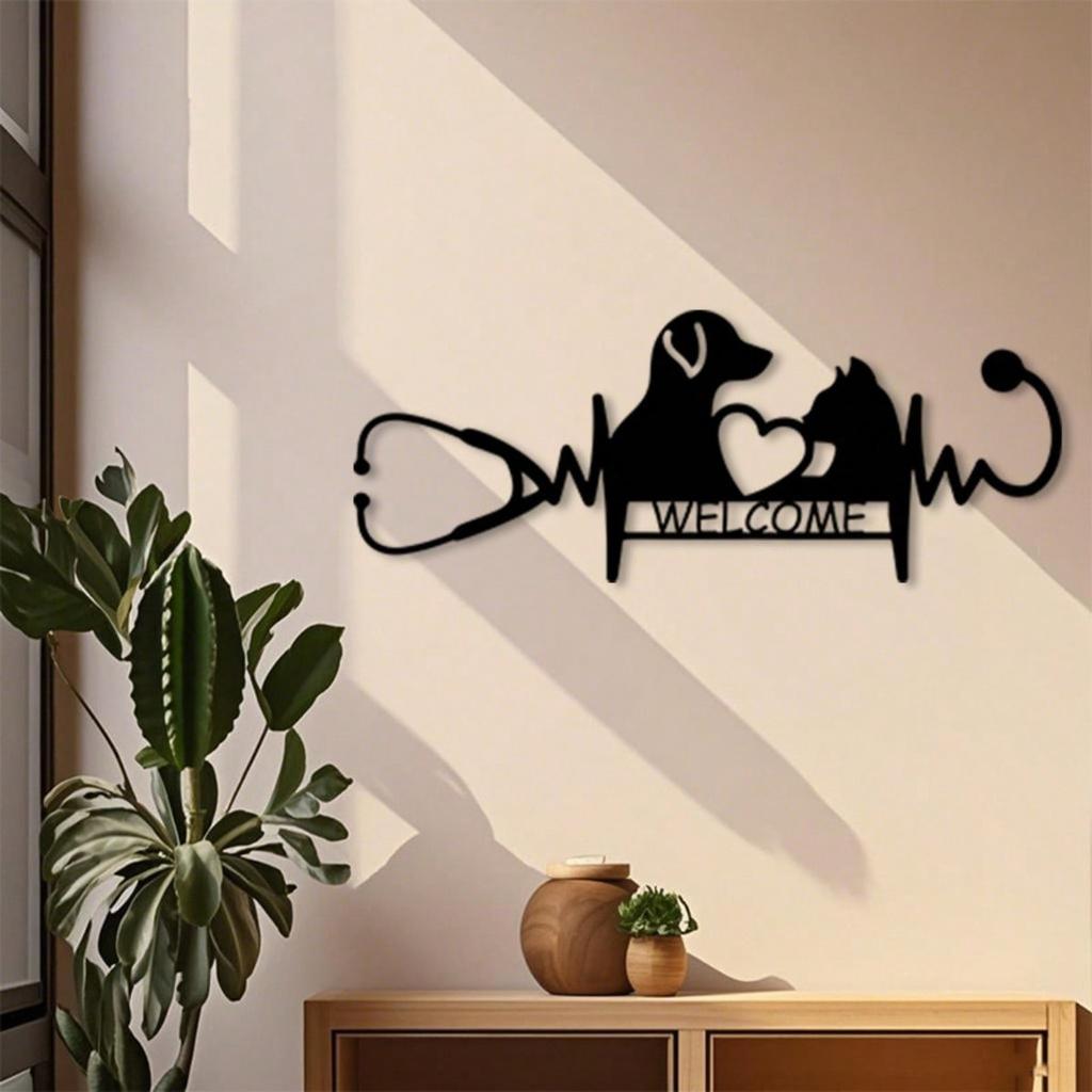 Veterinarian Metal Wall Sign Pet Clinic Decor Rust Resistant Gift for Animal Lovers