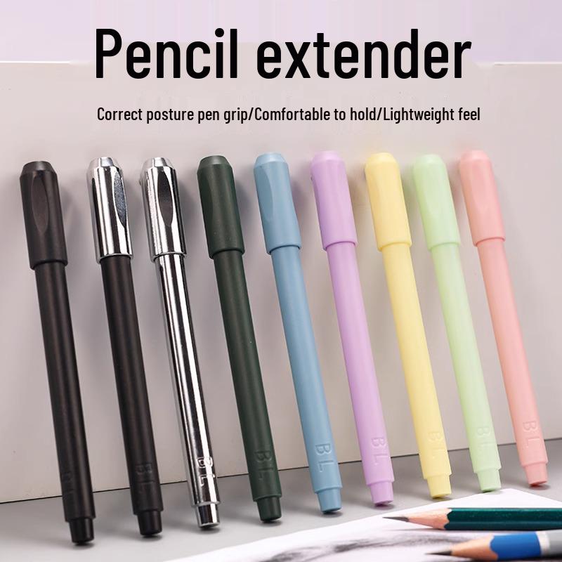 

Удлинитель для карандаша и держатель: Коррекция осанки для студентов художественных и начальных классов с рукавом для цветных карандашей Extender - Black - 1 piece