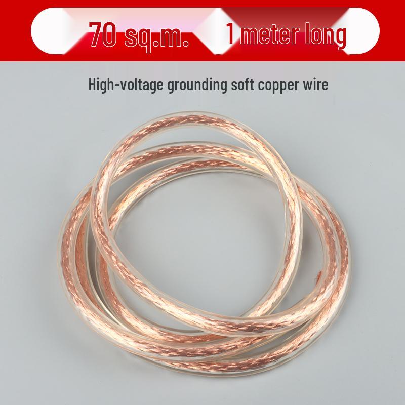 High Voltage Grounding Cable: Soft Stranded Copper, 1016/35/25 SQMM, Transparent Copper Core