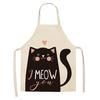 Nordic Cat Linen-Like Sleeveless Kitchen Apron