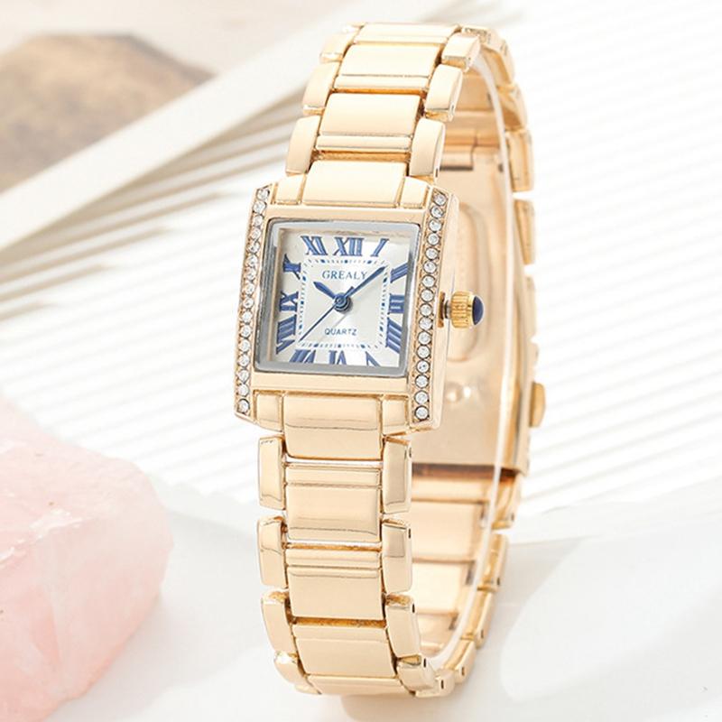 New Fashion Women Watches Luxury Ladies Wristwatch Rome Female Quartz Watch Rectangle Golden Watch Clocks Women Relogio Feminino
