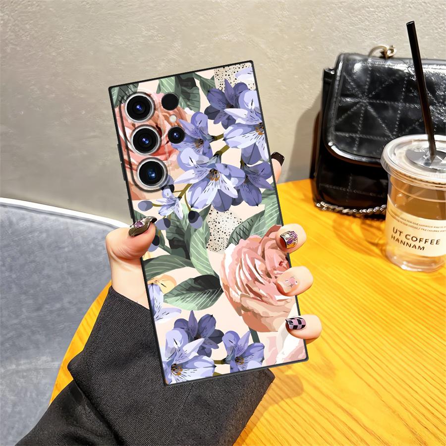 Beautiful Flowers Case for Samsung Galaxy S26 Ultra Note 20 8 9 10 S20 Ultra S21 FE S25 Plus S23 S10 S9 S24 Funda Phone Cover