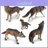 Wild Forest Animal Pvc Model With Roaring Wolf And Hunting Features For Educational Display