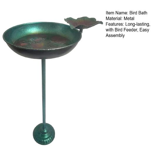 Bird Bath And Feeder Metal Bird Bath with Lotus Leaf Design Bird Feeder Outside Standing