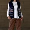 New ArriValS Open Run Women S Nordic Pattern Color Block V Neck Button Autumn Kn