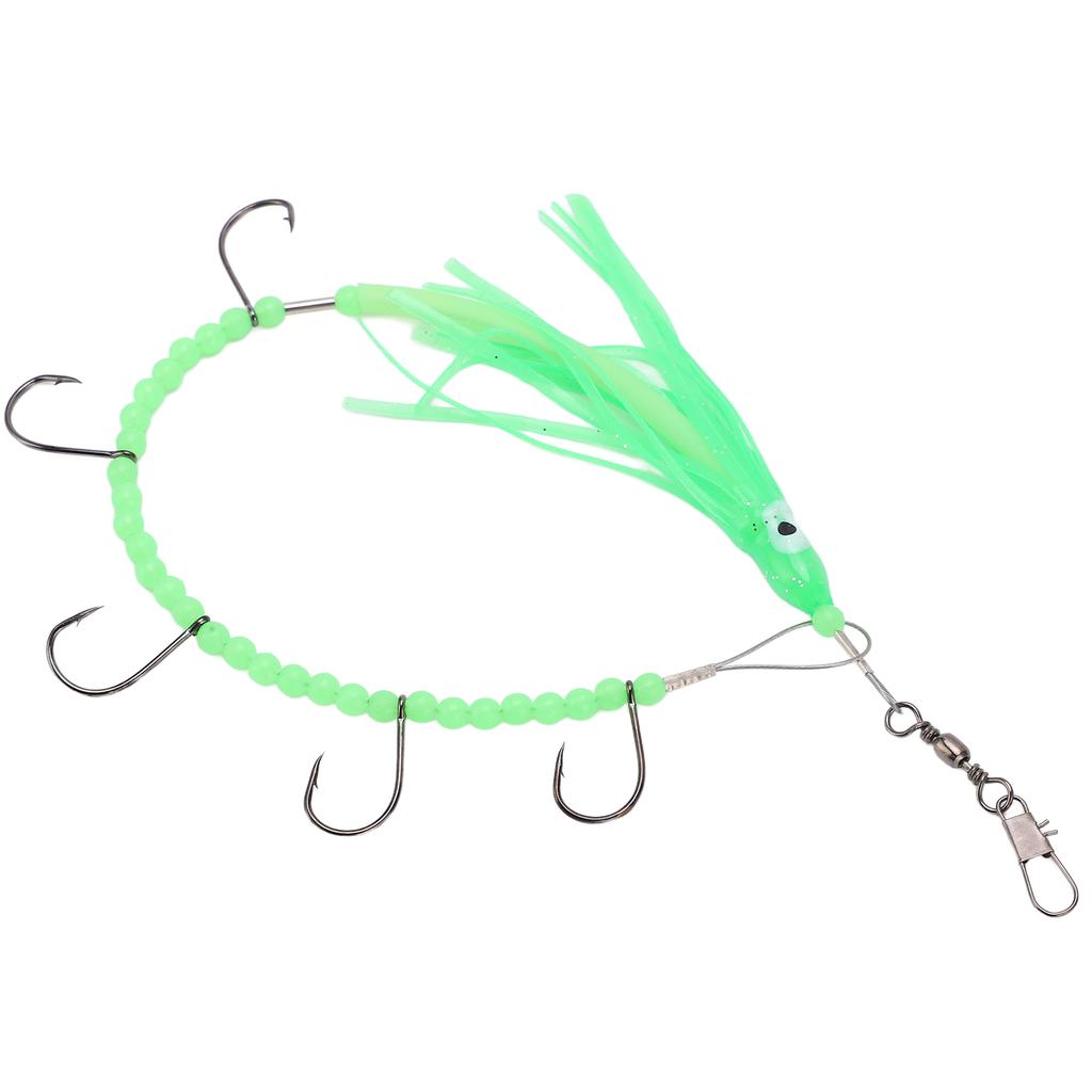 350mm Simulation Octopus Squid Swivels String Hooks with Steel Wire 360 Degrees  Rotating Artificial Fish