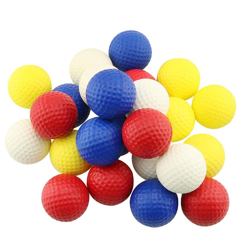 Pu Foam Golf Balls Indoor Outdoor Training Colorful Practice Soft Foam Golf Ball Limited Flight Golf Practice Balls Gift