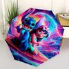 Stitch,Lilo Themed Folding Umbrella, the Best Choice for Gift Giving, 8 Ribs, Casual, Durable, Lightweight and Portable Travel Umbrella, Sui