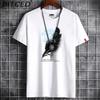 BITCED Cotton Short Sleeve T-shirt Men's Fashion Loose Half Sleeve Shirt Printed Compassionate Shirt