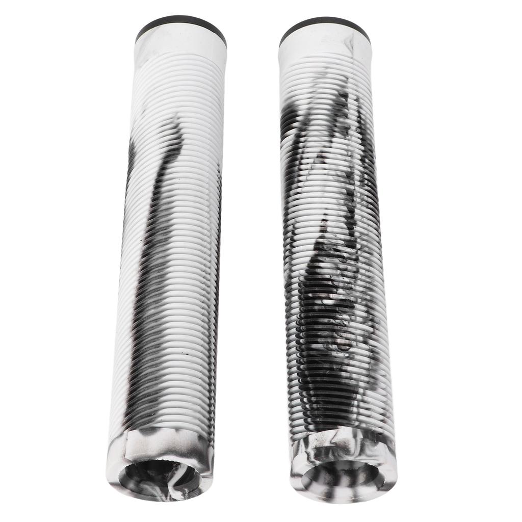 1 Para 16cm Chwyty Kierownicy Rowerowej Miękka Guma TPE Antypoślizgowe Chwyty Kierownicy do Roweru z Ostrym Kołem Szary