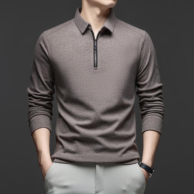Men S Half Zip Long Sleeve Polo Shirt Casual Fashion Top