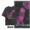 G Back Print Acid Washed Cotton oneck Cat Graphic Unisex Tshirt   Streetwear Big Size Cool Vintage Unisexs Tee Tshirt