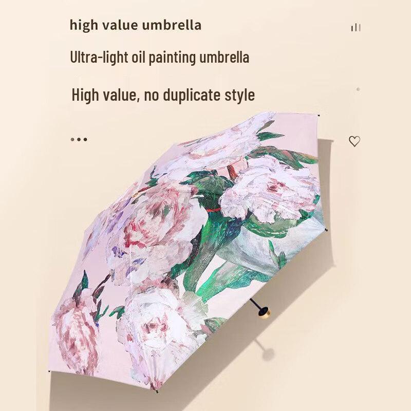 Hukemong Mini Black Vinyl UV Protection Umbrella