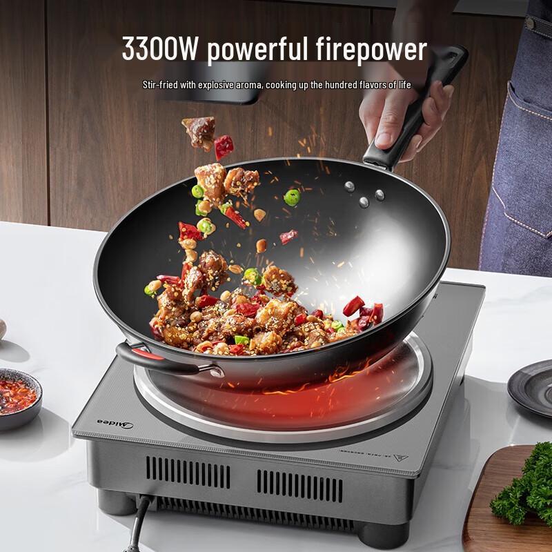 Многофункциональная индукционная плита Midea 3300 Вт, высокомощная, с китайской вилкой (адаптер в комплекте)