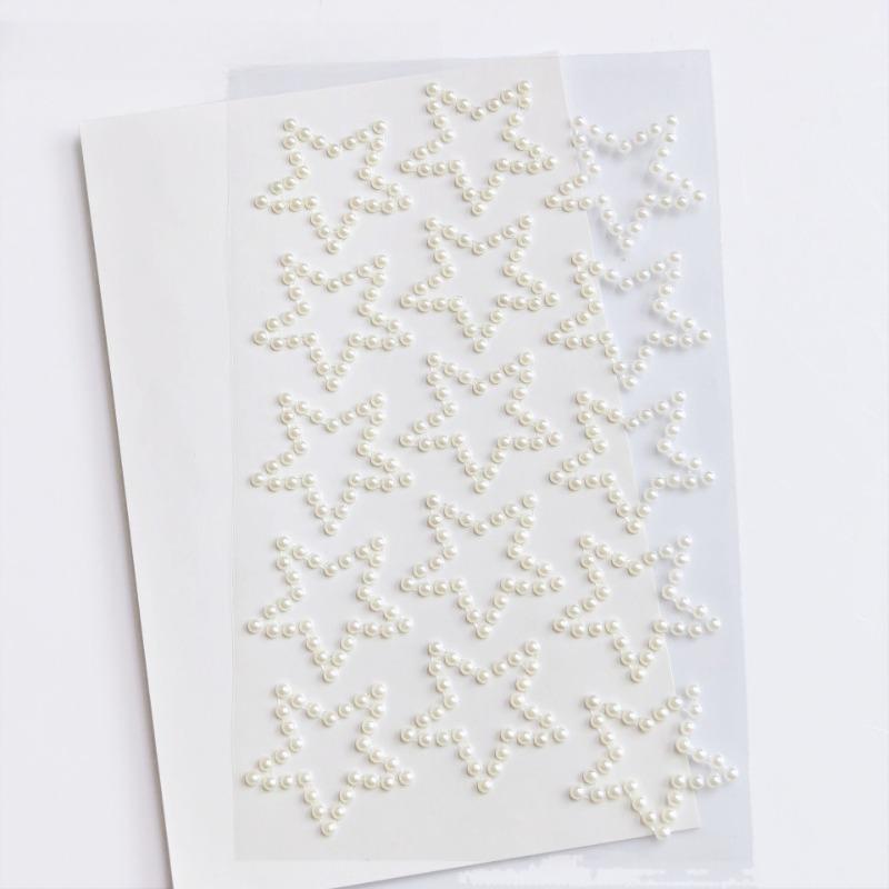 Beautiful Shiny Crystal Rhinestones Pearl Star 3D Stickers Scrapbook Phone Case DIY Decorations Dance Show Makeup Face Stickers