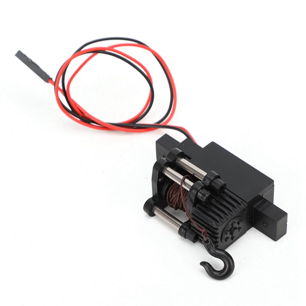Plastic Metal Automatic Winch Upgrade Parts Accessories Fit for 1 16 RC Car WPL C34 C34K C34KMBlack