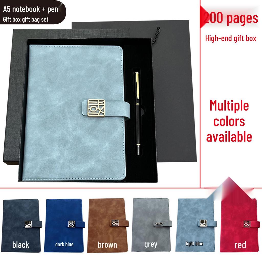 Korean Style Leather Cover Creative Diary Notebooks - Set of 5