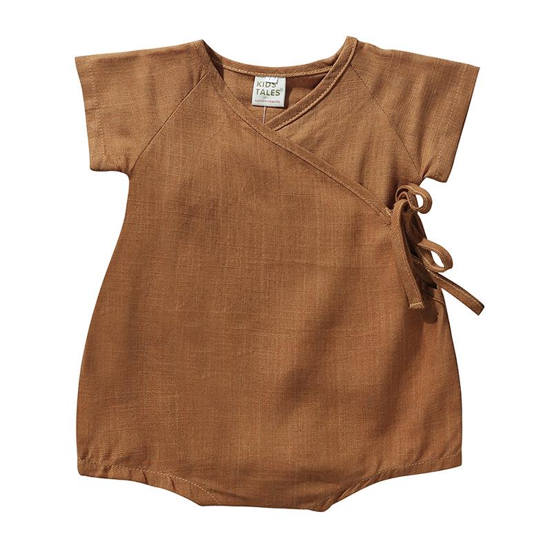 2026 Summer Baby Short-Sleeve Bodysuits: Unisex Triangle Rompers & Diaper Cover Onesies